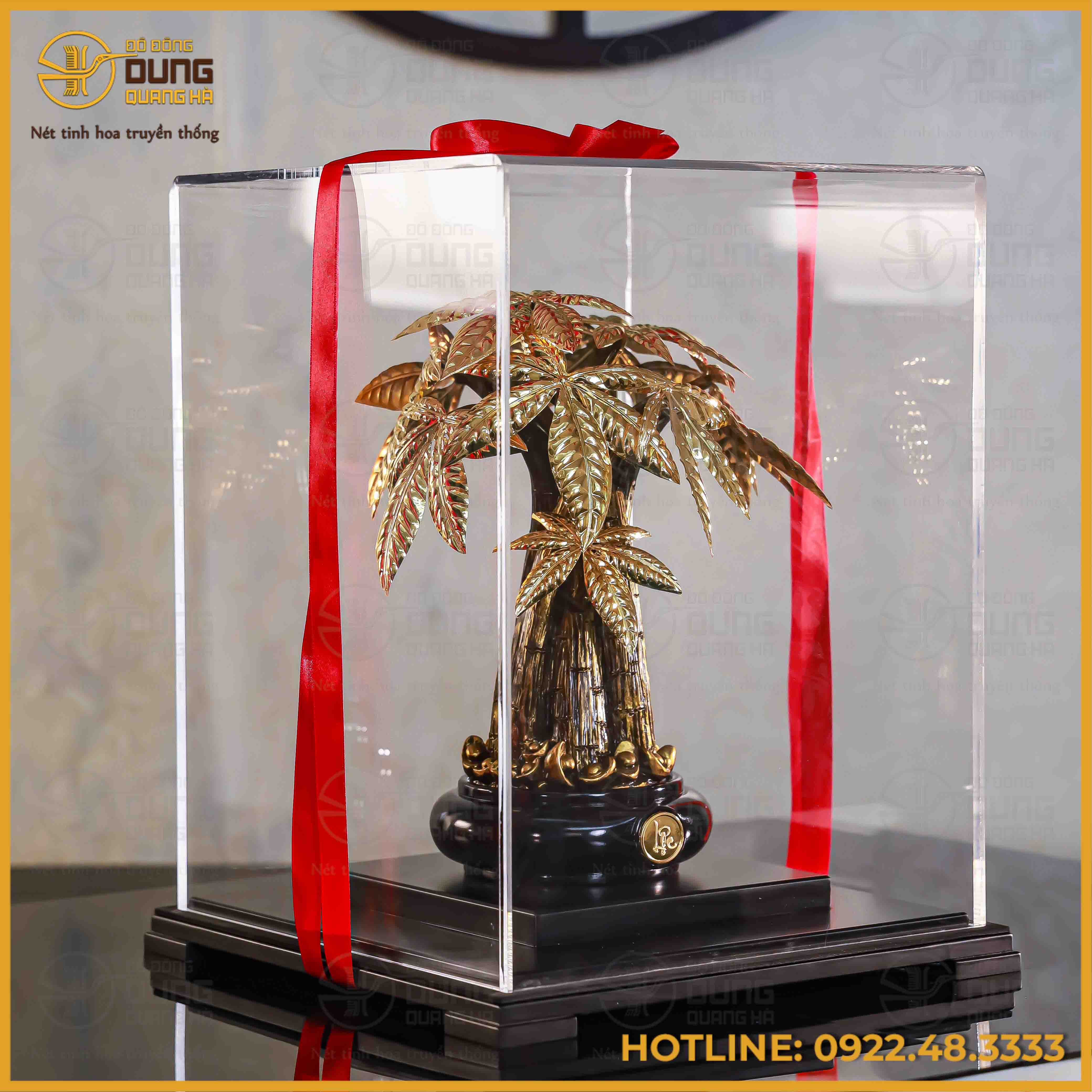 Cây kim tiền mạ vàng kích thước 37x27x27cm