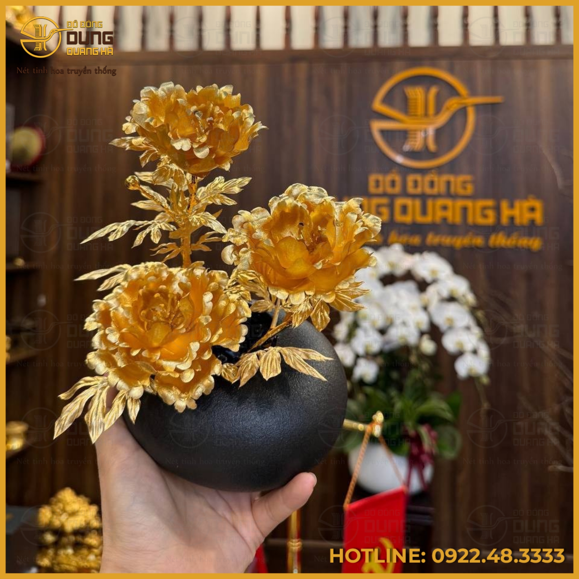 Quà tặng hoa hồng mạ vàng cao cấp