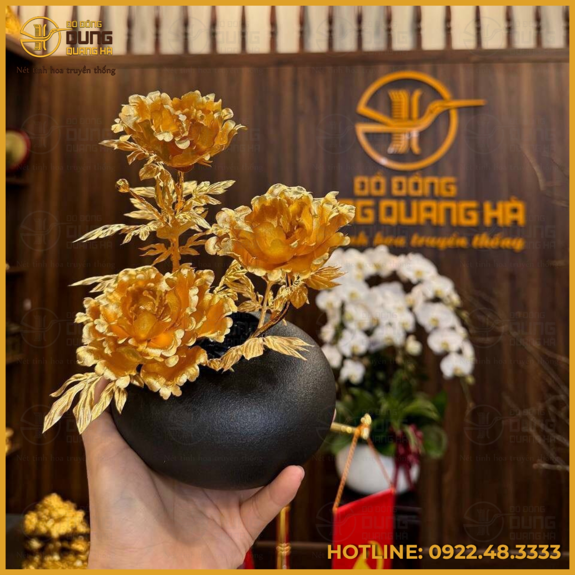 Quà tặng hoa hồng mạ vàng cao cấp