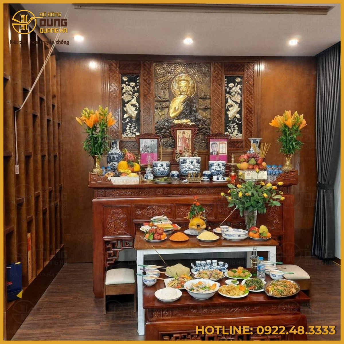 Tranh Phật Thích Ca Mâu Ni bằng đồng tinh xảo