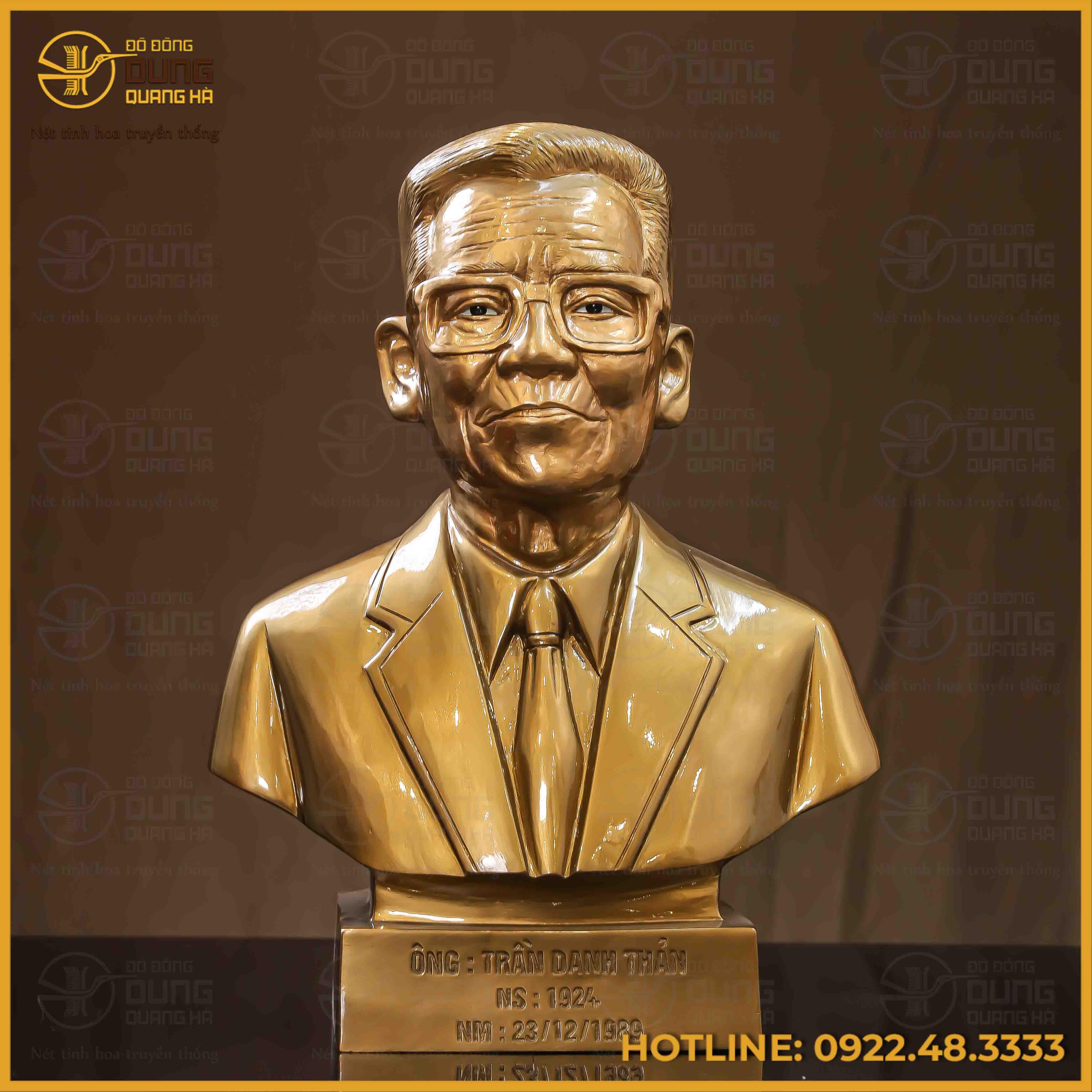 Tượng truyền thần cụ ông đồng đỏ làm màu cao 42cm hàng đặt riêng của khách