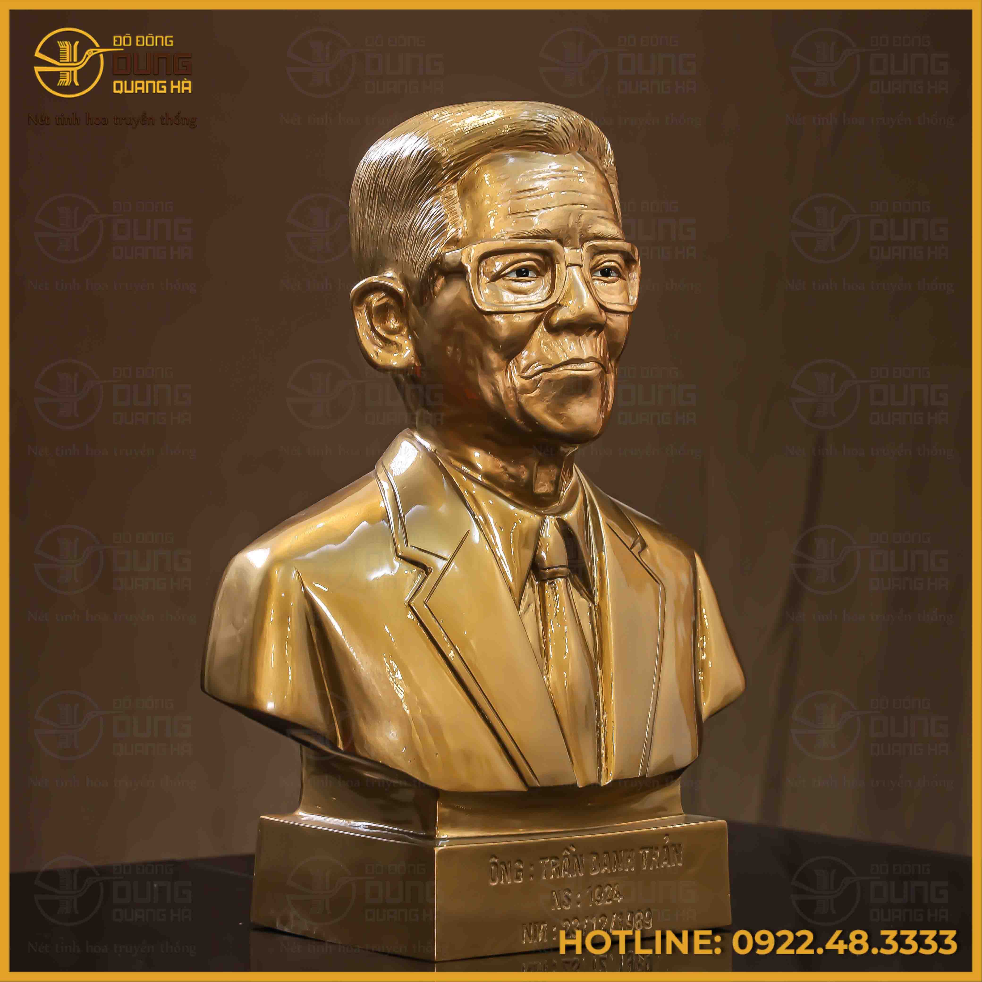 Tượng truyền thần cụ ông đồng đỏ làm màu cao 42cm hàng đặt riêng của khách