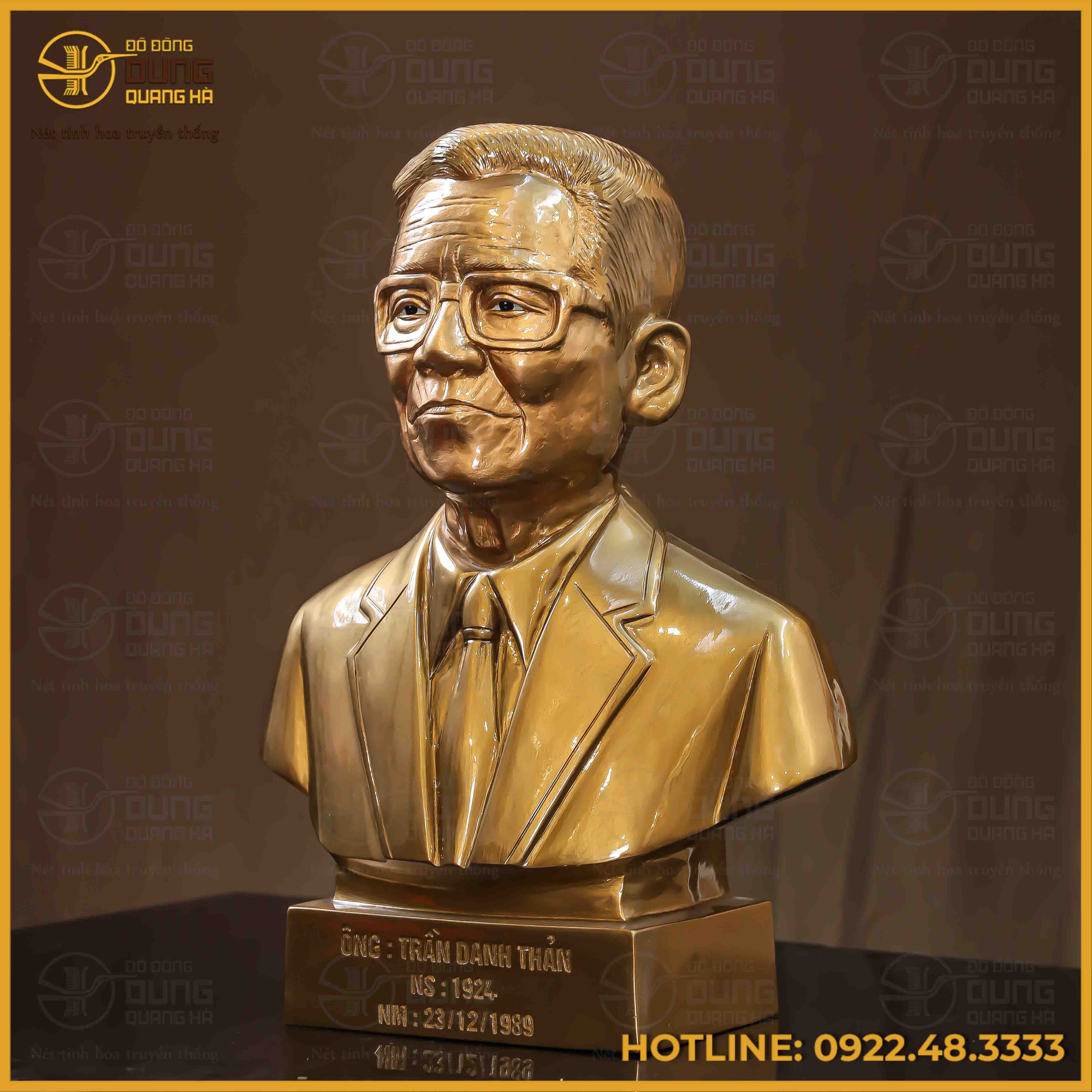 Tượng truyền thần cụ ông đồng đỏ làm màu cao 42cm hàng đặt riêng của khách