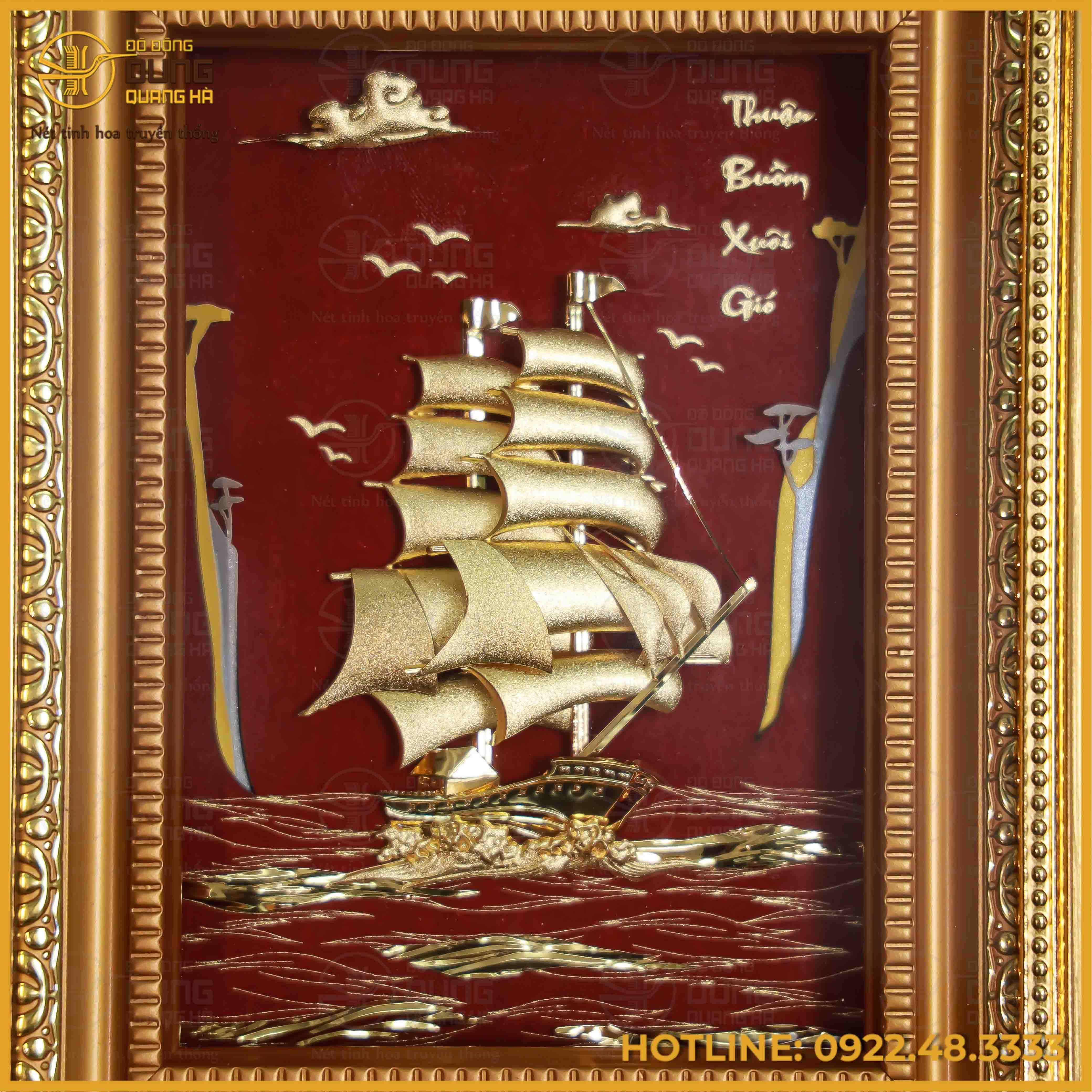 Tranh quà tặng thuận buồm xuôi gió kích thước 20x25cm
