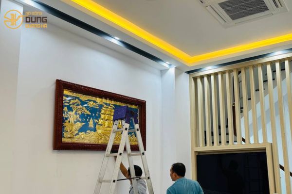Lắp tranh Thuận Buồm Xuôi Gió tại nhà khách quận Bình Tân - TP.HCM