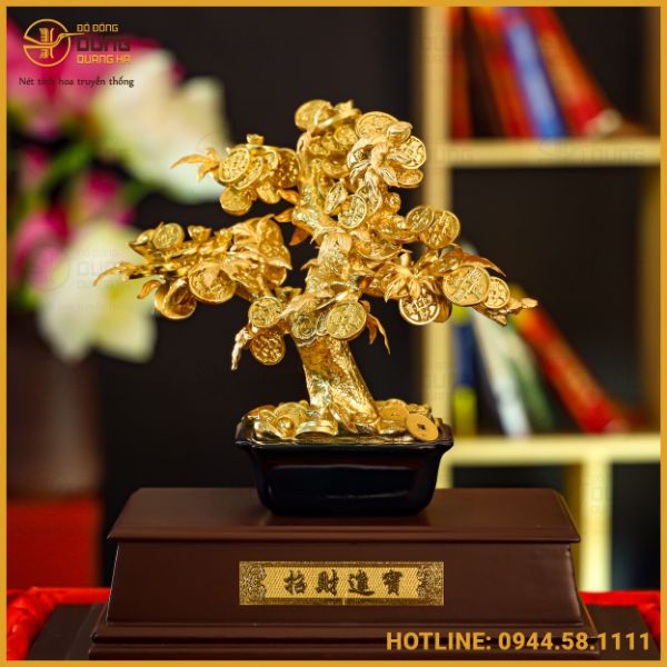 Cây tài lộc dát vàng