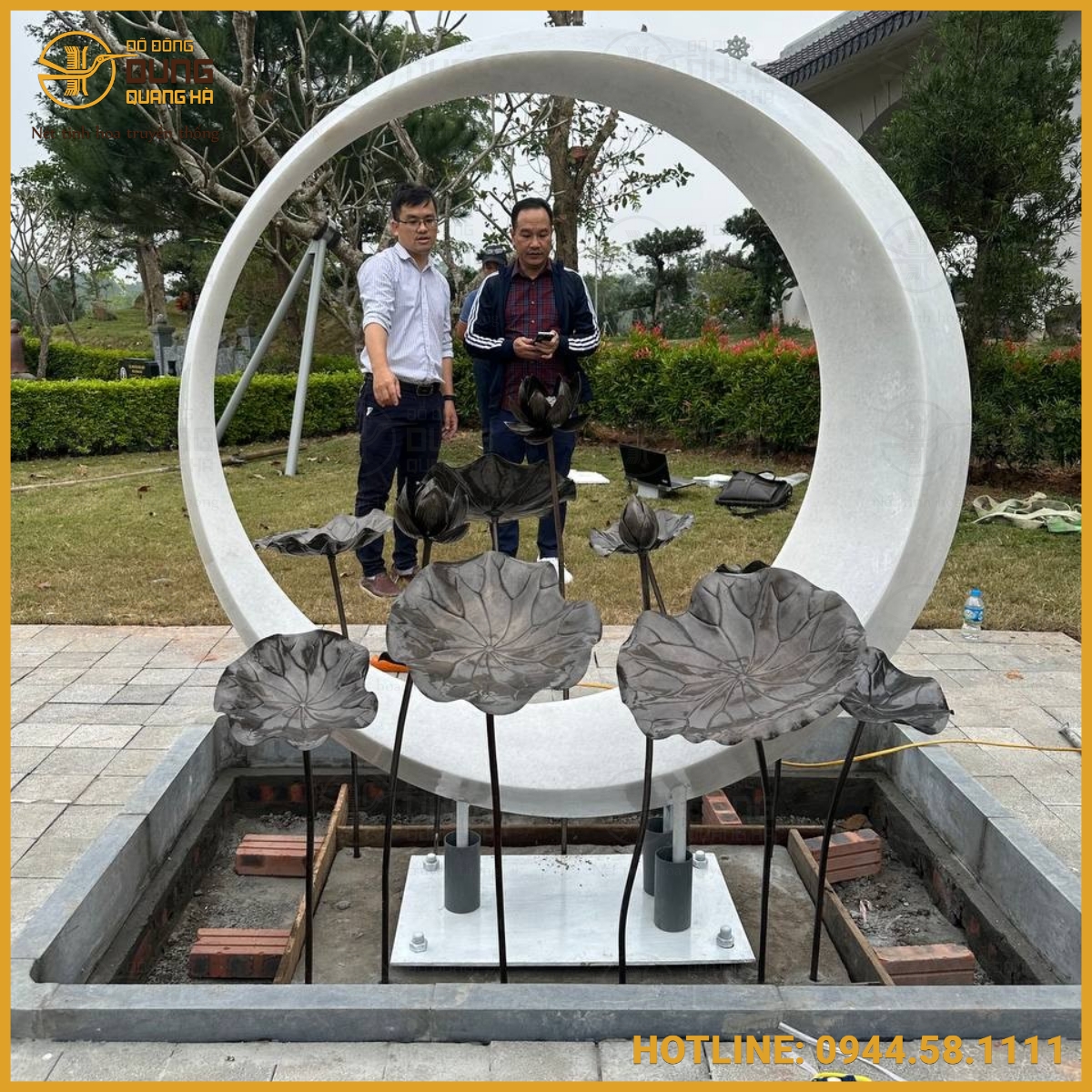 Bàn giao lắp đặt Hoa sen đồng tại Công Viên Tưởng Niệm Vĩnh Hằng Thiên Đức - Phú Thọ
