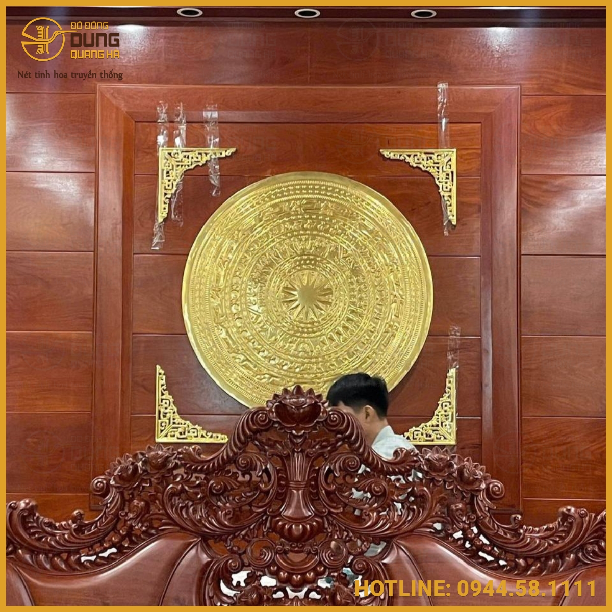 Mặt trống dát vàng