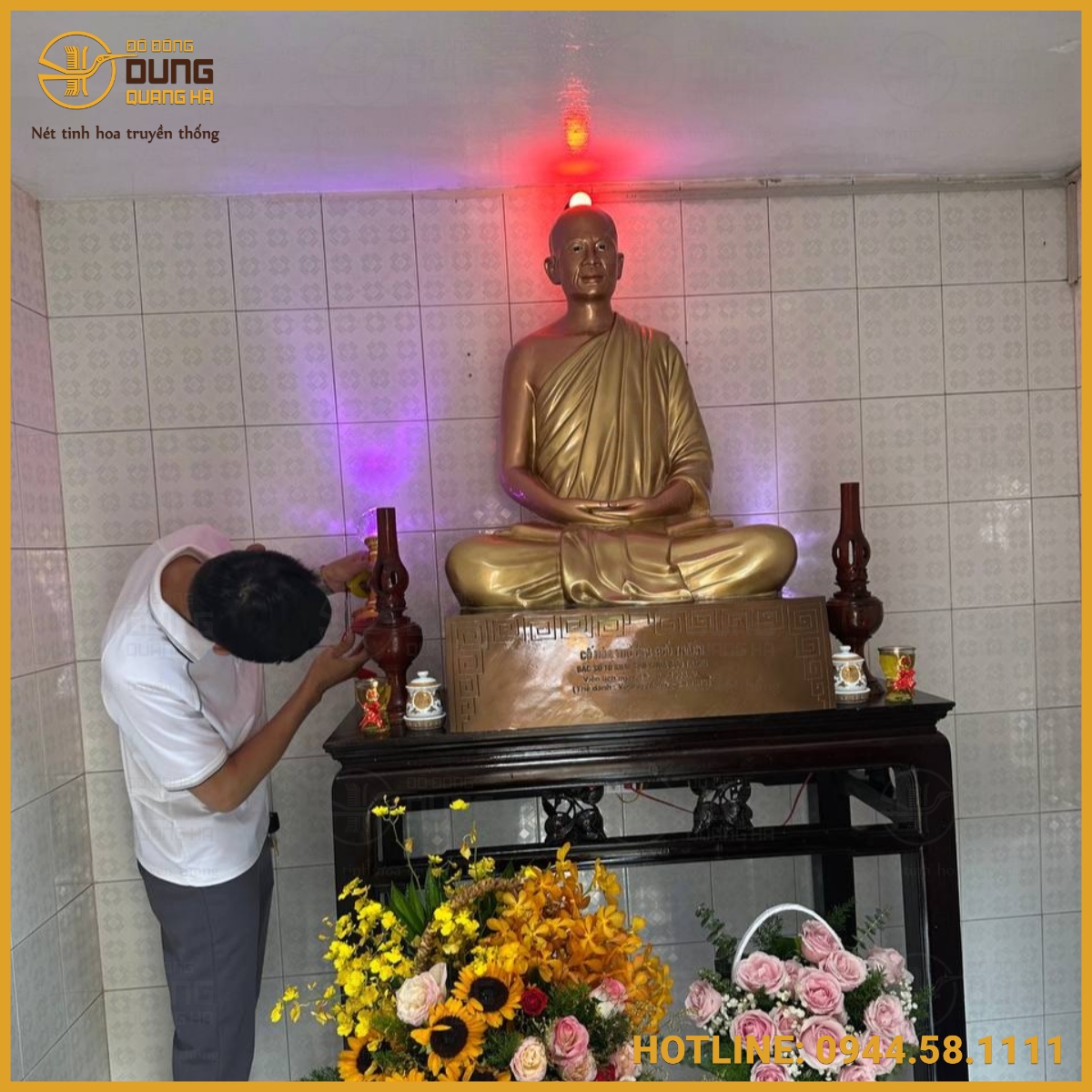 Tượng được chế tác tinh xảo, hoàn thiện chi tiết