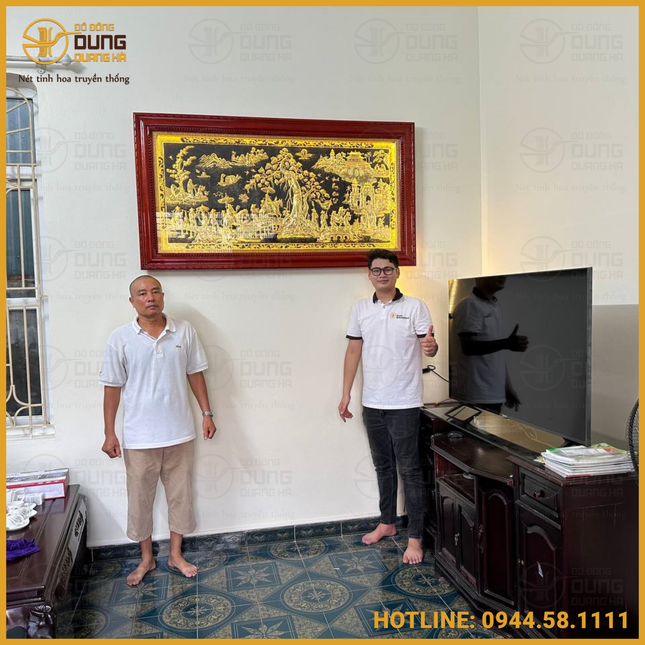 Tranh đồng chế tác tinh xảo, tỉ mỉ