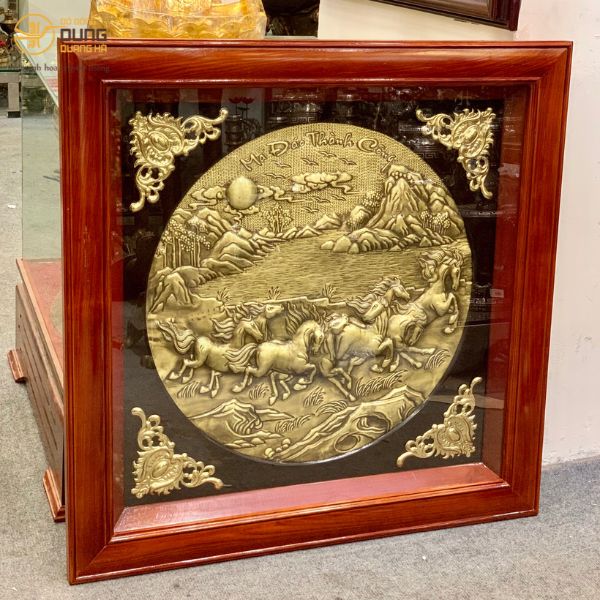 Mách Bạn Treo Tranh Bát Mã Bằng Đồng Hút Tài Lộc