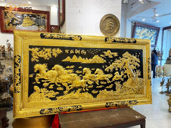 Mách Bạn Treo Tranh Bát Mã Bằng Đồng Hút Tài Lộc