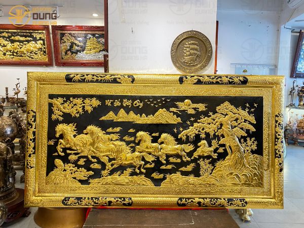 Mách Bạn Treo Tranh Bát Mã Bằng Đồng Hút Tài Lộc