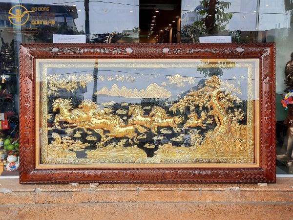 Mách Bạn Treo Tranh Bát Mã Bằng Đồng Hút Tài Lộc
