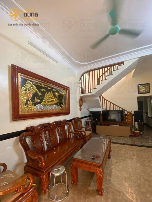 Lắp đặt tranh Thuận Buồm Xuôi Gió 2m3x1m2 cho khách tại Hà Nội