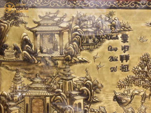 Bật Mí Ý Nghĩa Tranh Vinh Quy Bái Tổ bằng đồng 