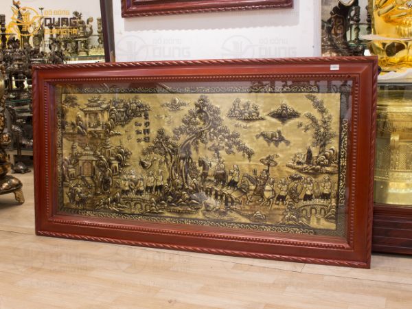Bật Mí Ý Nghĩa Tranh Vinh Quy Bái Tổ bằng đồng 