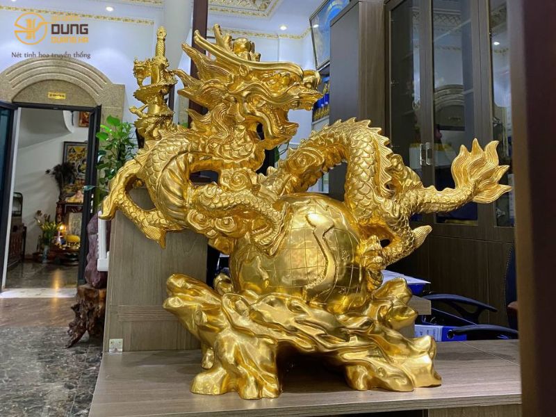 Bàn giao tượng Bác Hồ và tượng Rồng cho khách hàng tại Sóc Sơn - HN