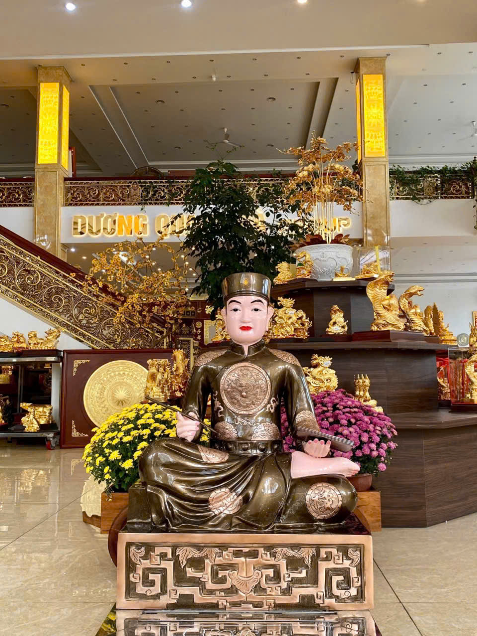Đồ đồng Dung Quang H&agrave; ho&agrave;n thiện tượng &ocirc;ng Ho&agrave;ng Mười cao 90cm cho kh&aacute;ch ở Vũ Thư, Th&aacute;i B&igrave;nh