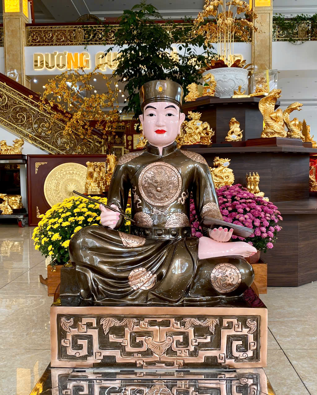 Đồ đồng Dung Quang H&agrave; ho&agrave;n thiện tượng &ocirc;ng Ho&agrave;ng Mười cao 90cm cho kh&aacute;ch ở Vũ Thư, Th&aacute;i B&igrave;nh