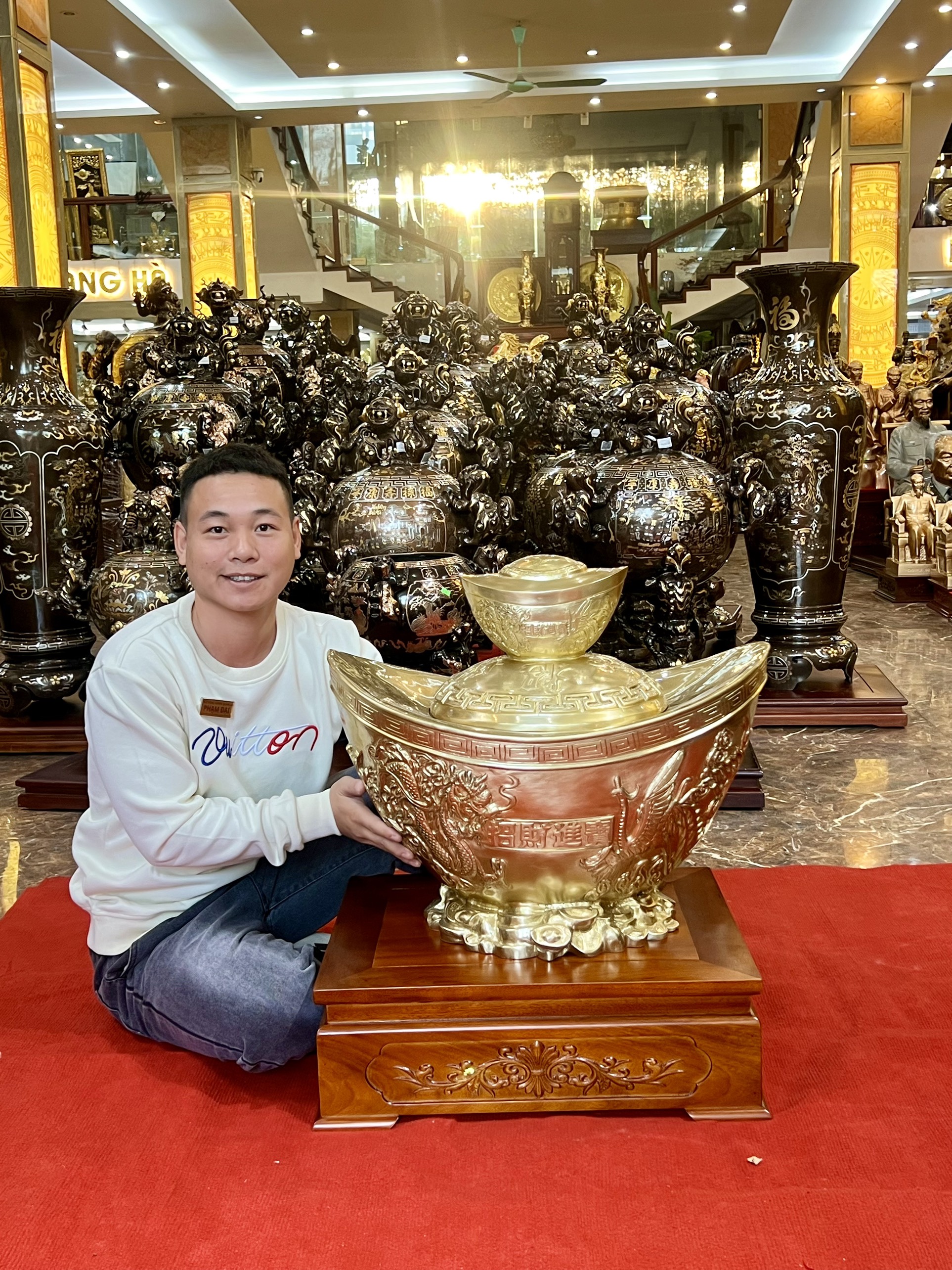 Đồ đồng Thi&ecirc;n Ph&uacute;c Chế T&aacute;c Thỏi V&agrave;ng Đồng Theo Y&ecirc;u Cầu 