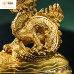 Tượng linh vật rồng bằng đồng catut cao 21cm, ngang 18cm
