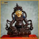 Tôn tượng Phật Hoàng Tài Bảo Thiên đồng vàng hun 21cm x 17cm x 11cm