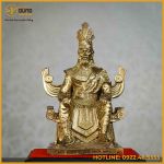 Tượng Lạc Long Quân đồng vàng mộc cao 26cm