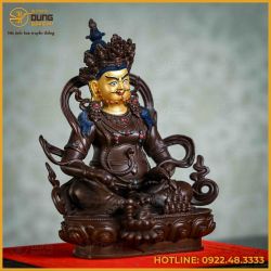 Tôn tượng Phật Hoàng Tài Bảo Thiên đồng vàng hun 21cm x 17cm x 11cm