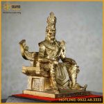 Tượng Lạc Long Quân đồng vàng mộc cao 26cm
