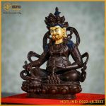 Tôn tượng Phật Hoàng Tài Bảo Thiên đồng vàng hun 21cm x 17cm x 11cm