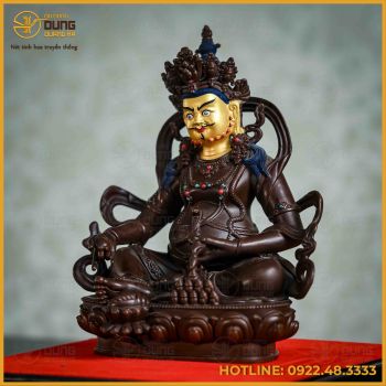 Tôn tượng Phật Hoàng Tài Bảo Thiên đồng vàng hun 21cm x 17cm x 11cm