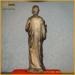 Tượng Chúa Giuse cầm hoa huệ đồng vàng cao 30cm, nặng 2kg