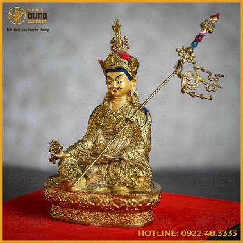 Tôn tượng Liên Hoa Sanh đồng đài loan 17cm x 10,5cm x 8cm