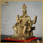 Tượng Lạc Long Quân đồng vàng mộc cao 26cm