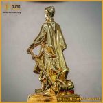 Tượng Trần Hưng Đạo đồng vàng mạ vàng cao 30cm ngang 11cm