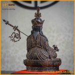 Tượng Liên Hoa Sanh đồng vàng hun đen 30cm
