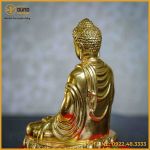 Tượng Phật Thích Ca đồng vàng dát vàng cao 20cm nặng 2kg