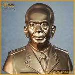 Tượng Bác Giáp bán thân đồng đỏ 40cm x 32cm x 14cm