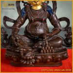 Tôn tượng Phật Hoàng Tài Bảo Thiên đồng vàng hun 21cm x 17cm x 11cm