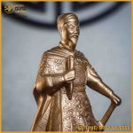 Tượng Trần Hưng Đạo đồng đỏ cày nổi cao 38cm ngang 12cm