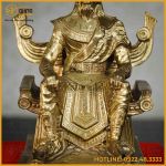 Tượng Lạc Long Quân đồng vàng mộc cao 26cm