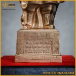 Tượng Trần Hưng Đạo đồng đỏ cày nổi cao 38cm ngang 12cm