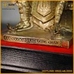 Tượng Lạc Long Quân đồng vàng mộc cao 26cm