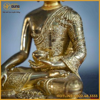 Tôn tượng Thích Ca đồng đài loan 17cm nặng 0,8kg