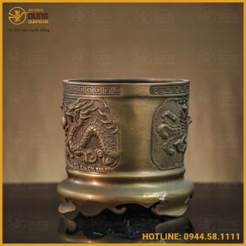 Bát hương đồng vàng hun