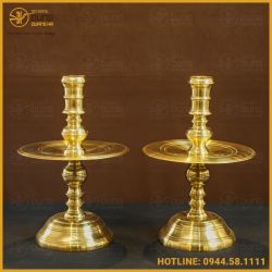 Chân nến đồng vàng catut đầy đủ kích thước