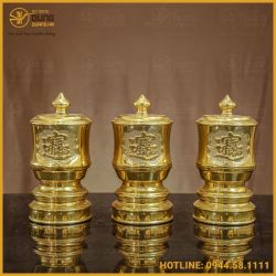 Đài thờ đồng vàng mạ vàng đầy đủ kích thước