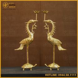 Hạc đồng đồng vàng catut đầy đủ kích thước