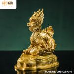 Tượng linh vật rồng bằng đồng catut cao 21cm, ngang 18cm